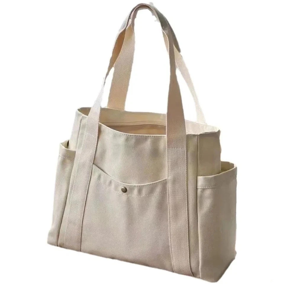 Stylish Large Canvas Tote Bag for Work, College & Daily Use – Women’s Shoulder