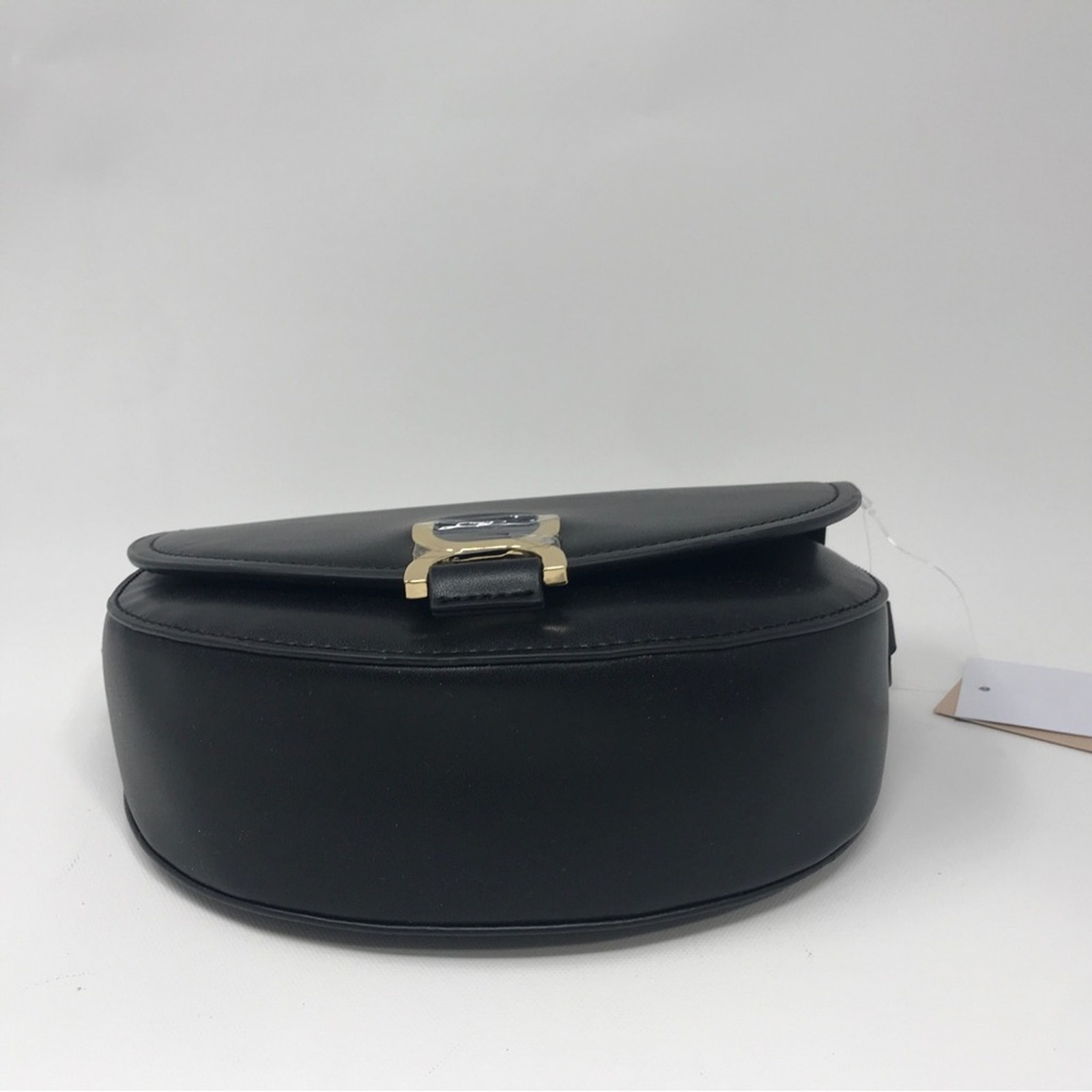 JustFab Saddle Bag With Hardware, OS – Black/Gold