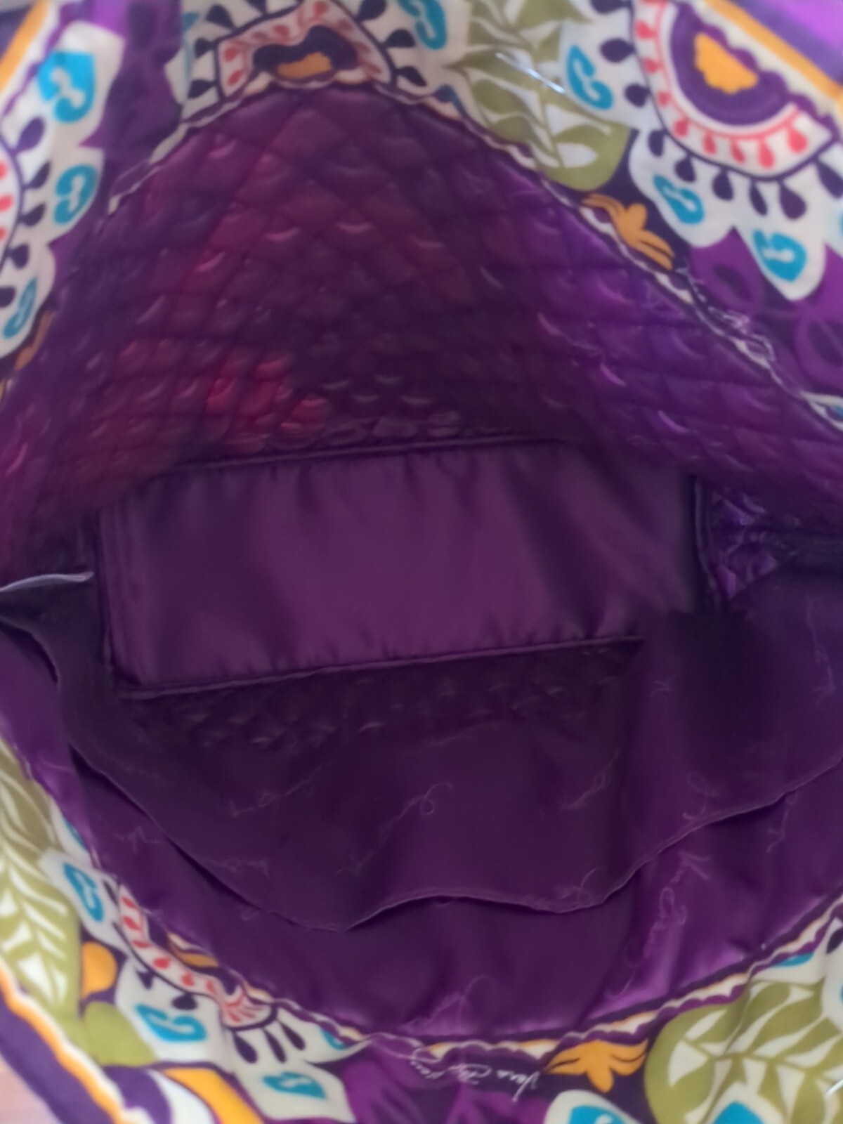 XL Grand Vera Bradley Plum Crazy Tote Shoulder Bag 16″L x 18″H x 8″D Carry On