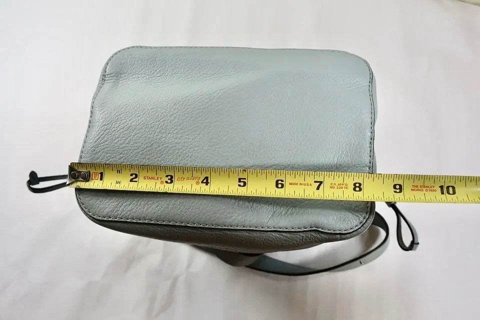 KATE SPADE Marti Small Light Blue Leather Sling Bucket Shoulder Bag