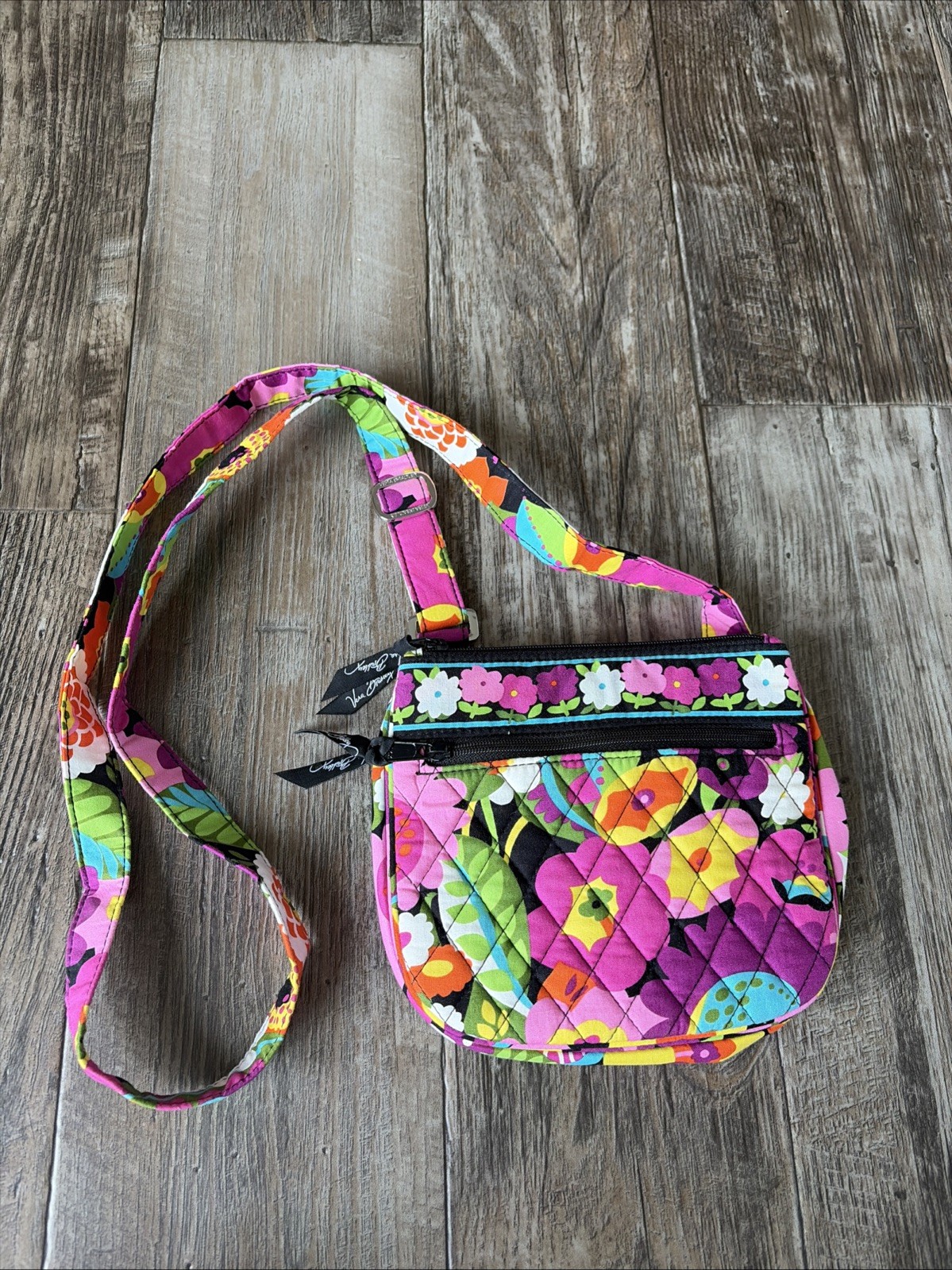 Vera Bradley Little Flap Hipster Crossbody Bag NWT $50 Va Va Bloom Bright Floral