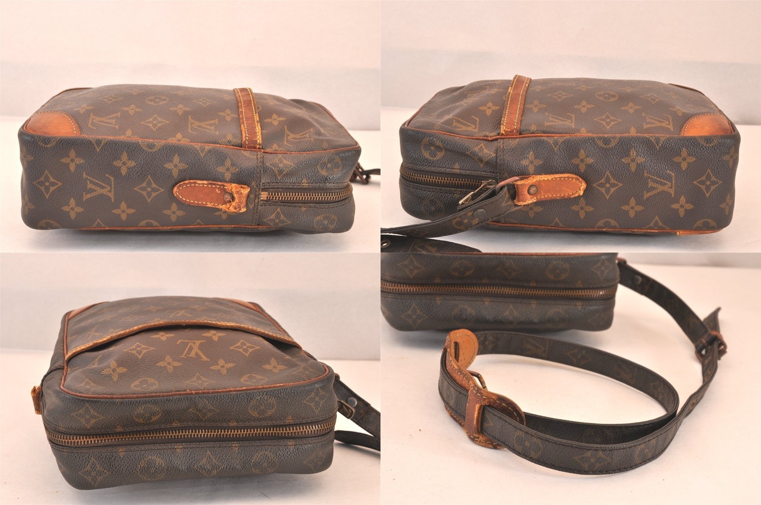 Authentic Louis Vuitton Monogram Danube MM Shoulder Cross Bag M45264 LV 044AB