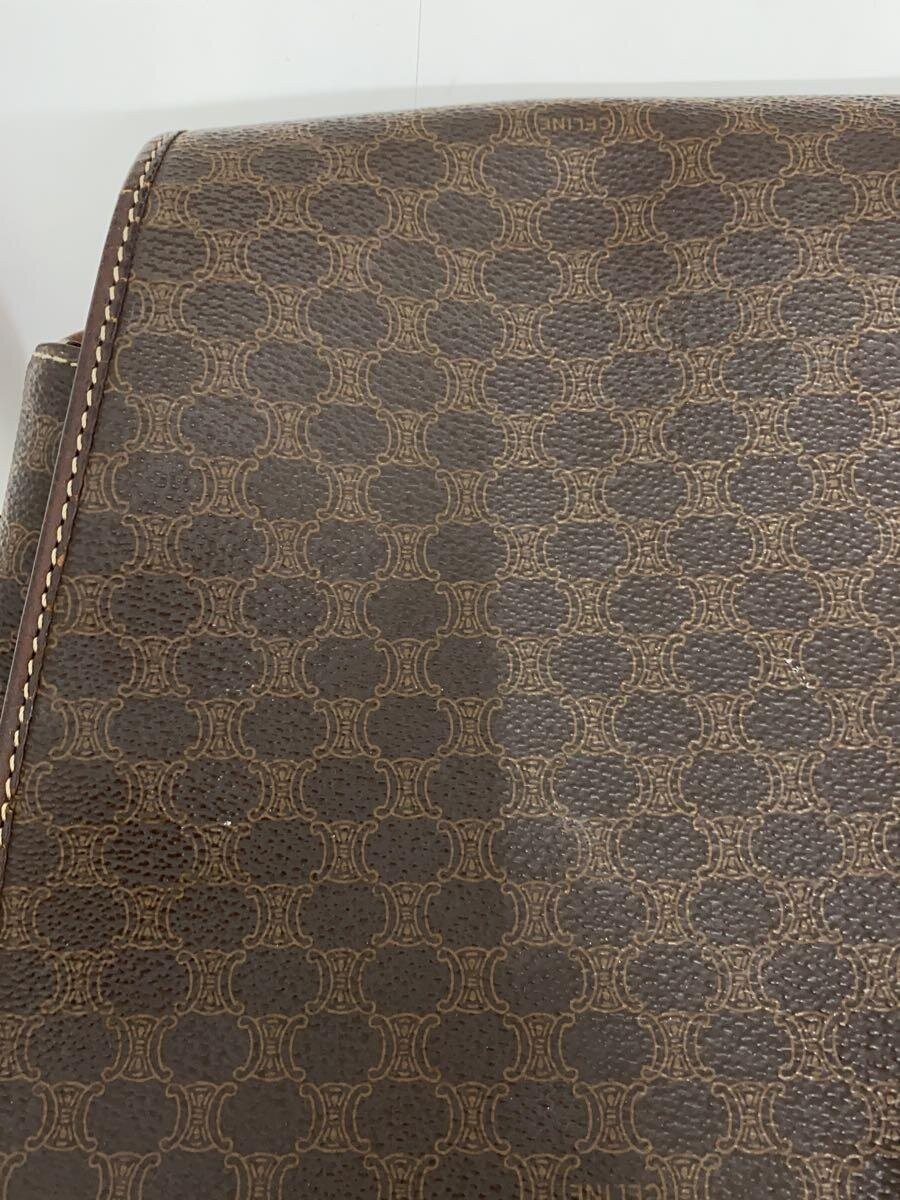 Celine Shoulder Bag Brown Leather Allover Pattern 12.0×9.0x4.0 in