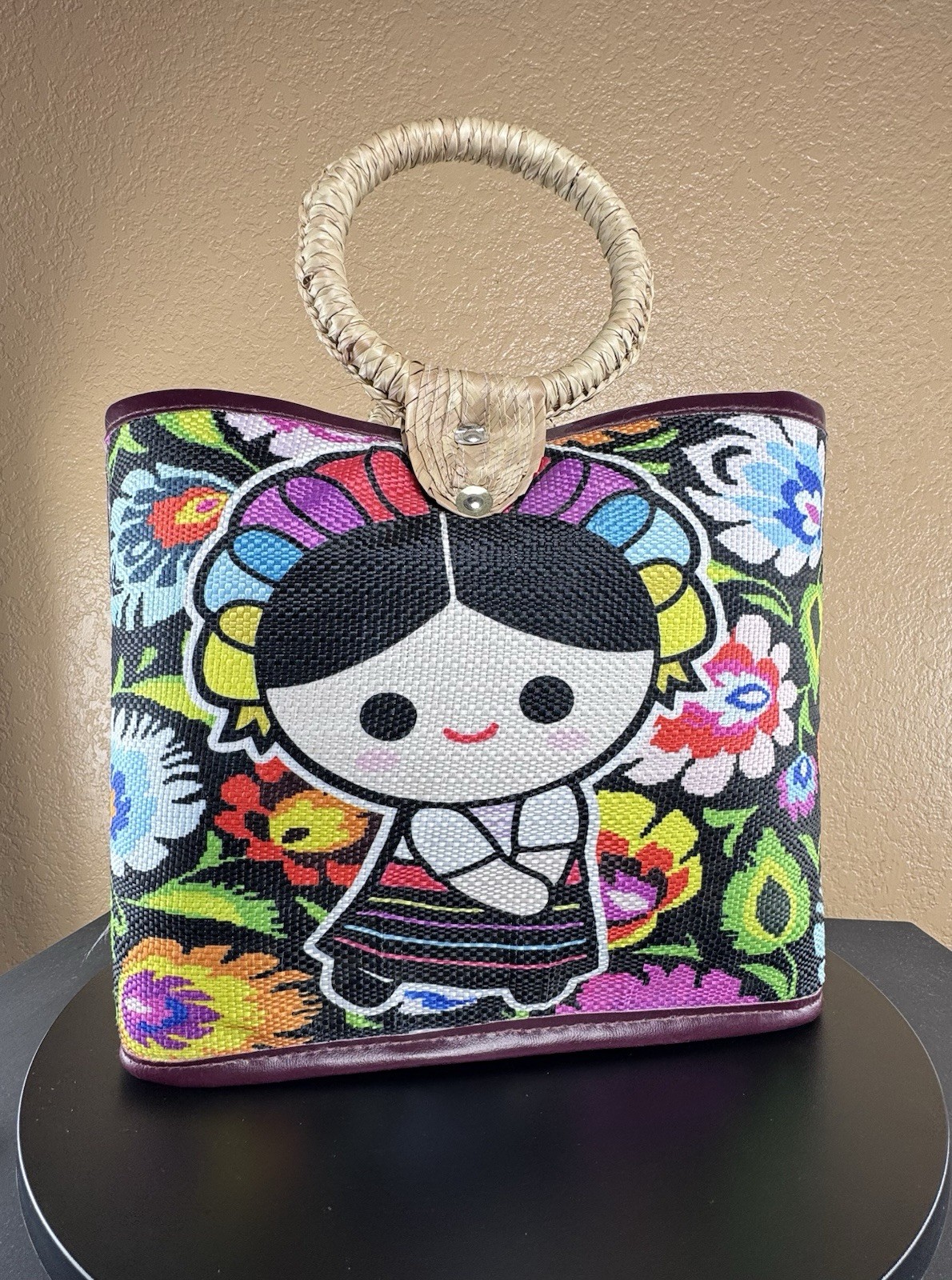 Handmade Mexican Artisan Beaded Tote Bag – Frida-Inspired Design