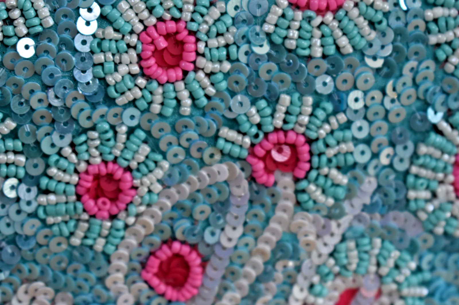 ANTICA SARTORIA 2026 BEADED PURSE DOLCE VITA FISHY FISHY BLUE WITH PINK NWT