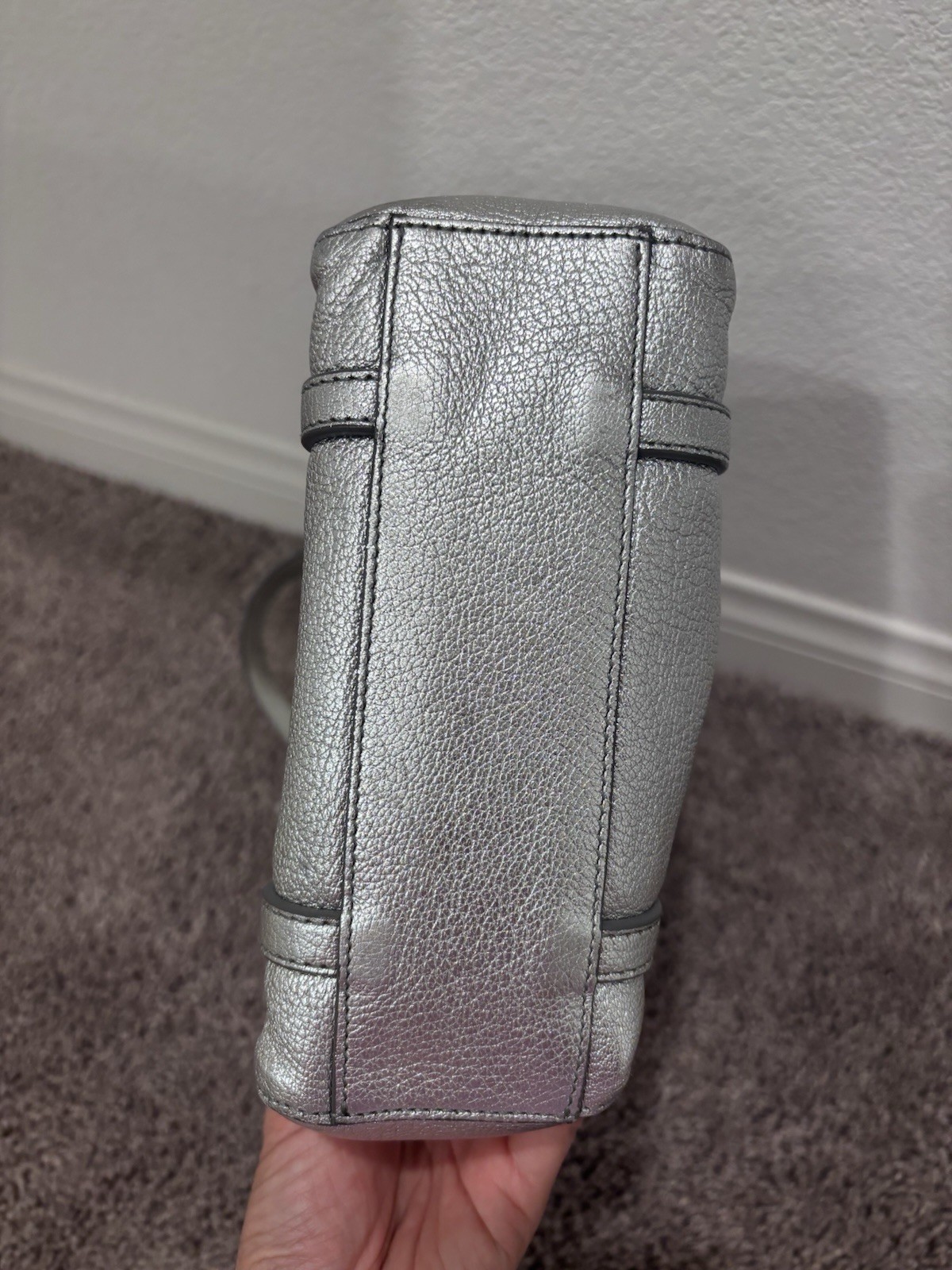 Balenciaga Everyday Tote XXS Silver Leather 3.7 inch Width