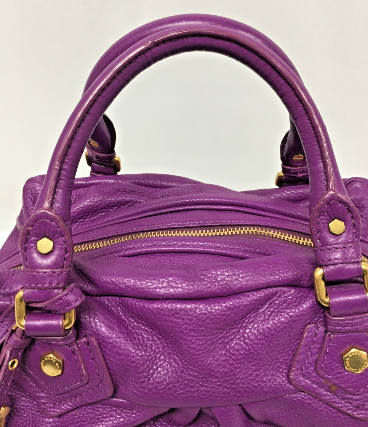 Purple Marc by Marc Jacobs Classic Q Baby Groovee Leather Bag