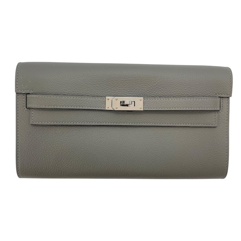 HERMES Kelly Togo Green Evercolor Leather Shoulder Bag #OKB829
