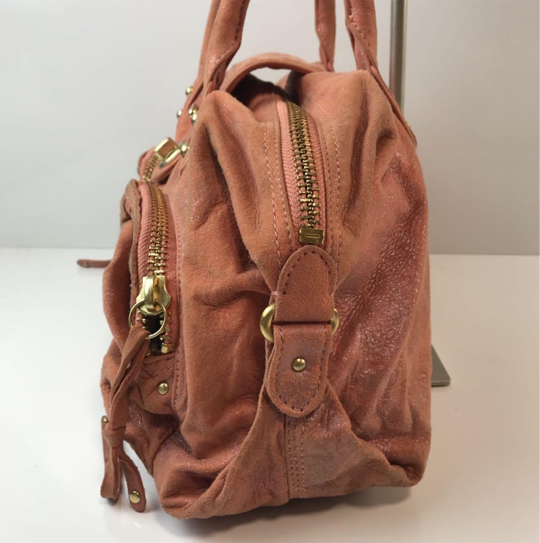Botkier Shoulder Bag 15cm Height 35cm Width 12cm Depth Salmon Pink