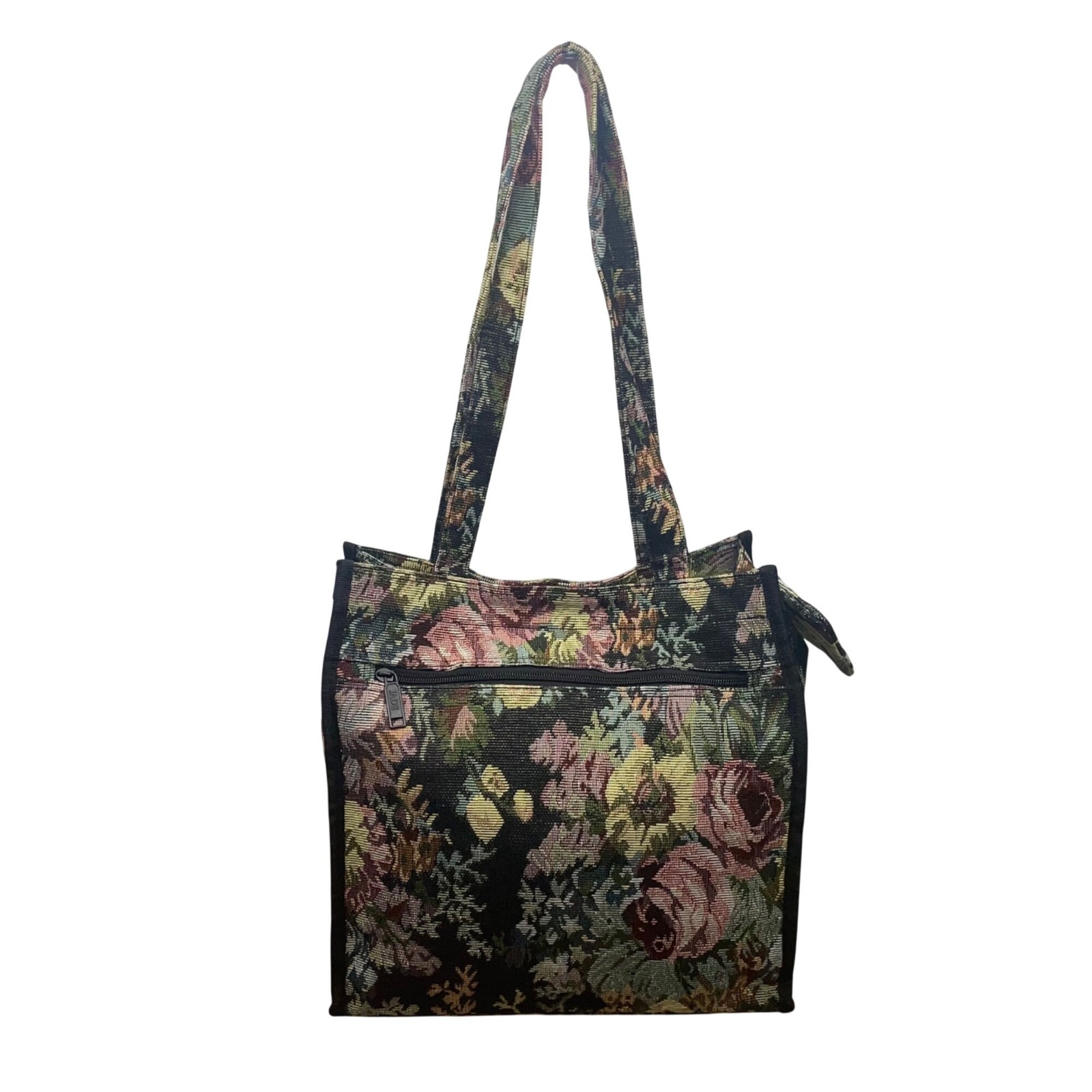 Jade Women’s Green Multicolor Fabric Floral Tapestry W Coin Pouch Shoulder Tote