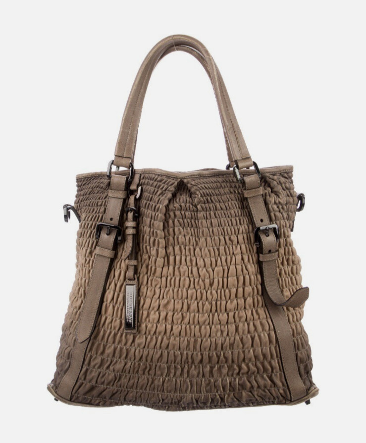 BURBERRY Handbag ELLERS Quilted Leather OMBRE Tote Calfskin Leather Pockets