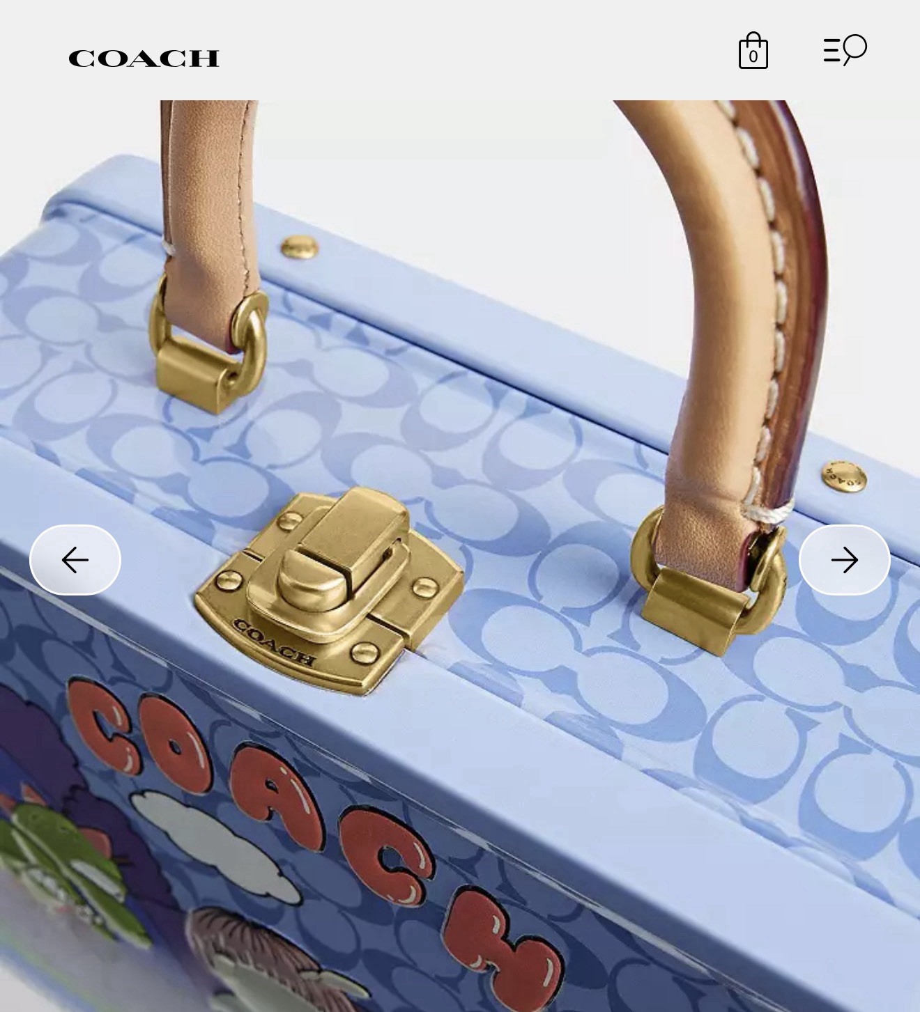 NWT Coach | Brain Dead Souvenir Box CES92 Brass/Purple Multi Shoulder X-Body Bag