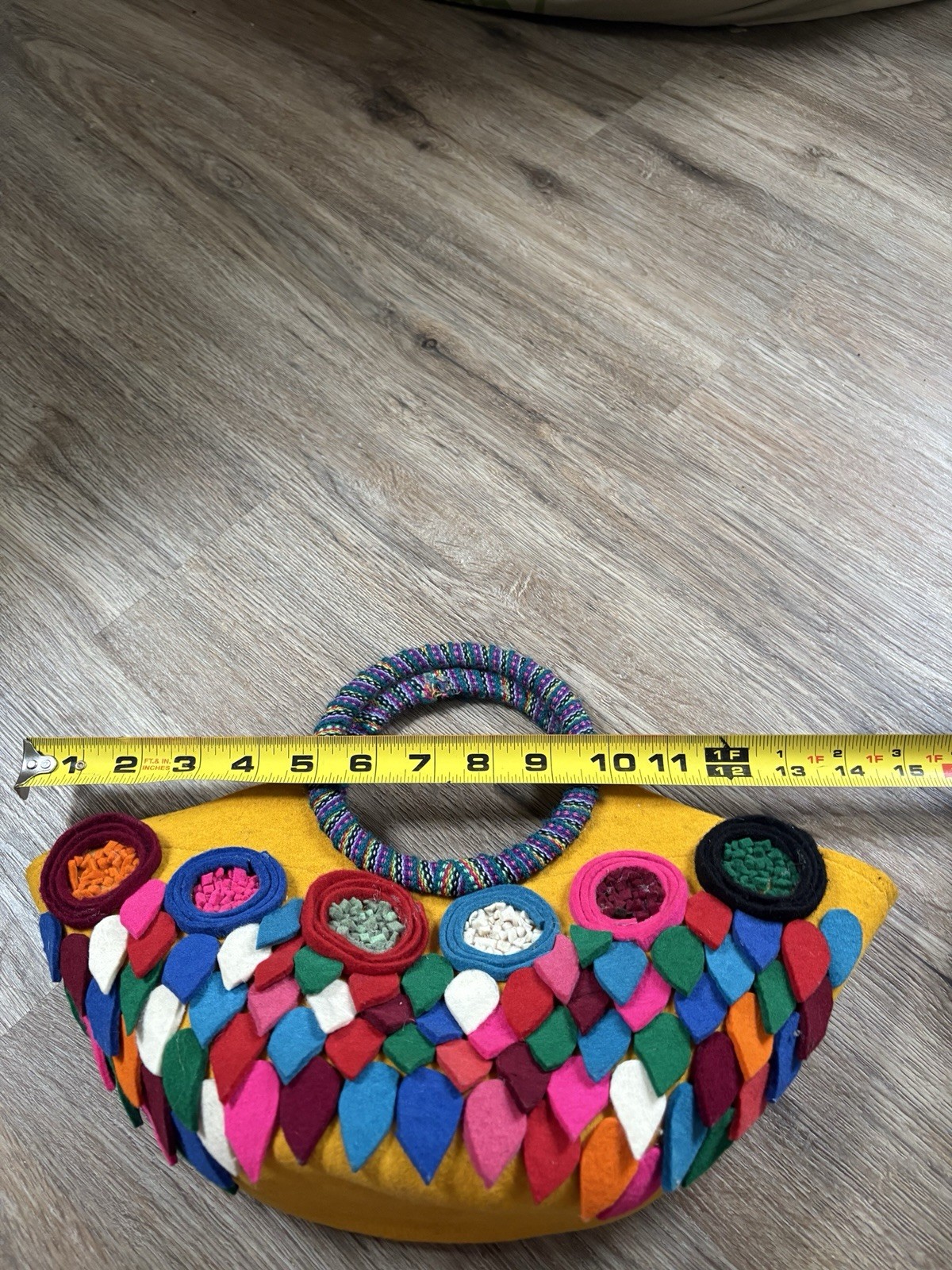 Handmade Peruvian Hand Bag Made From Felted Alpaca Wool Unique One Of A Kind