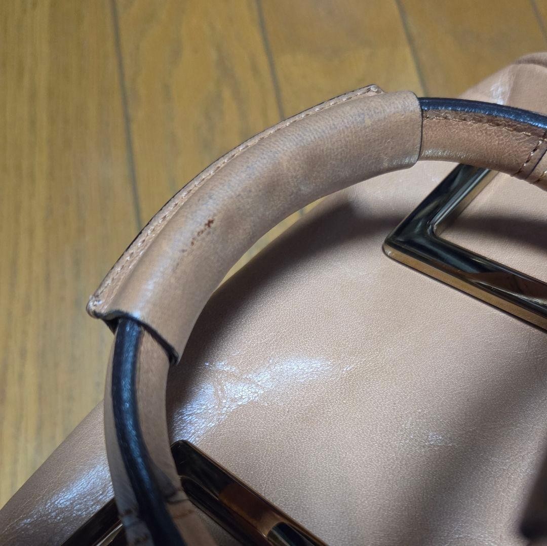 Auth Chloe Ethel 2way Handbag Leather Shoulder Bag Beige w/Dust Bag Women’s Zip