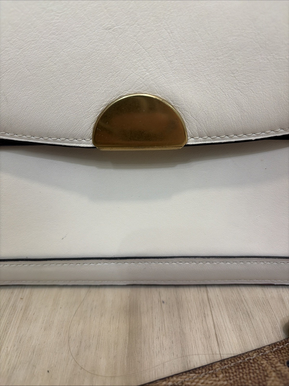 COACH Dreamer Shoulder Bag in Signature Canvas Colorblock – Tan Chalk #76046