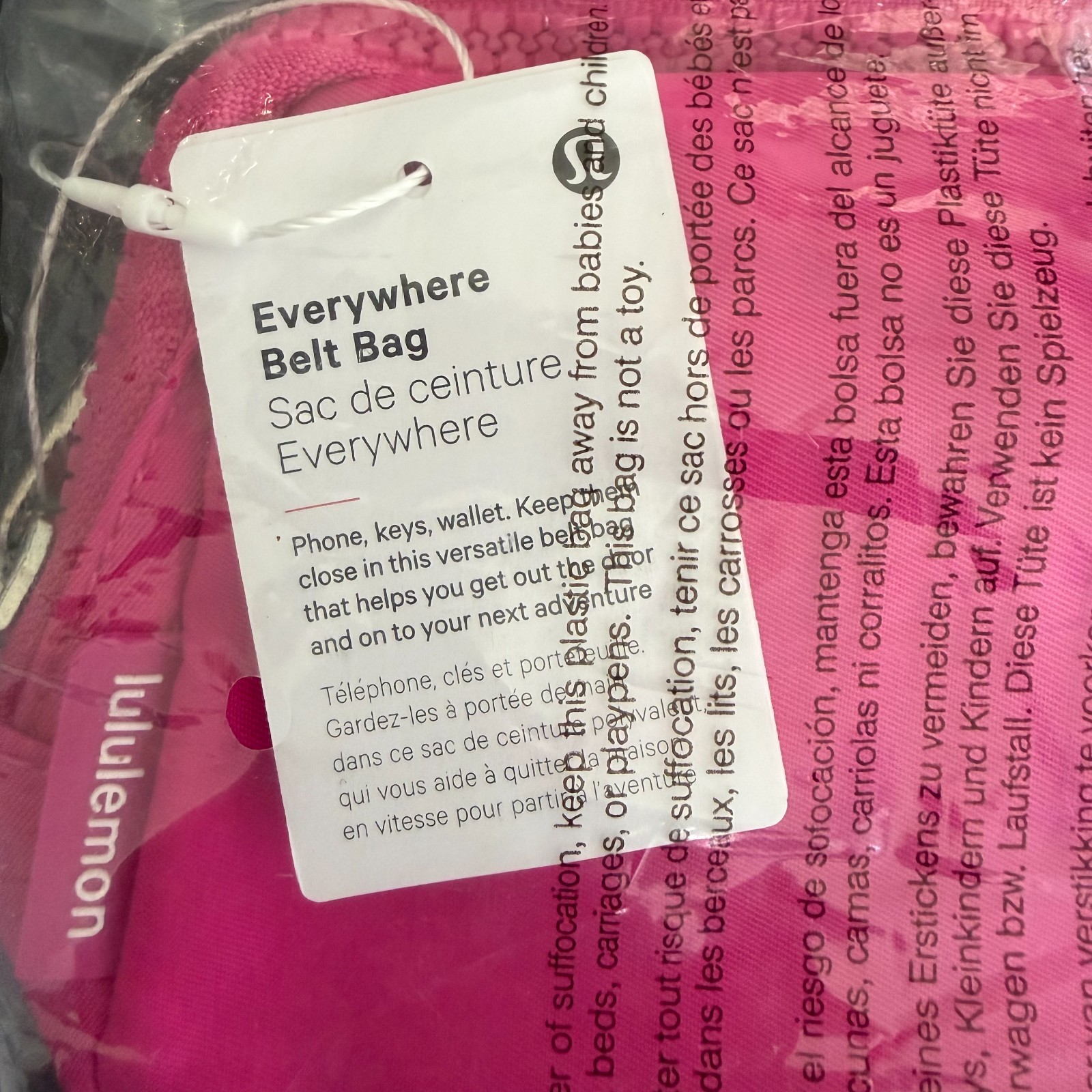 BRAND NEW W/TAGS Lululemon Everywhere Belt Bag Beautiful Sonic Pink Barbie