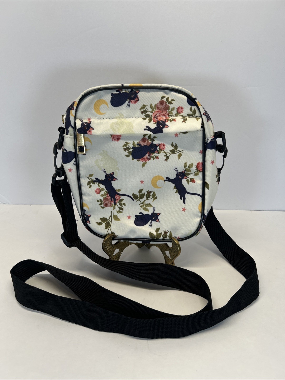 Sailor Moon Cream Small Crossbody Purse Luna Cat
