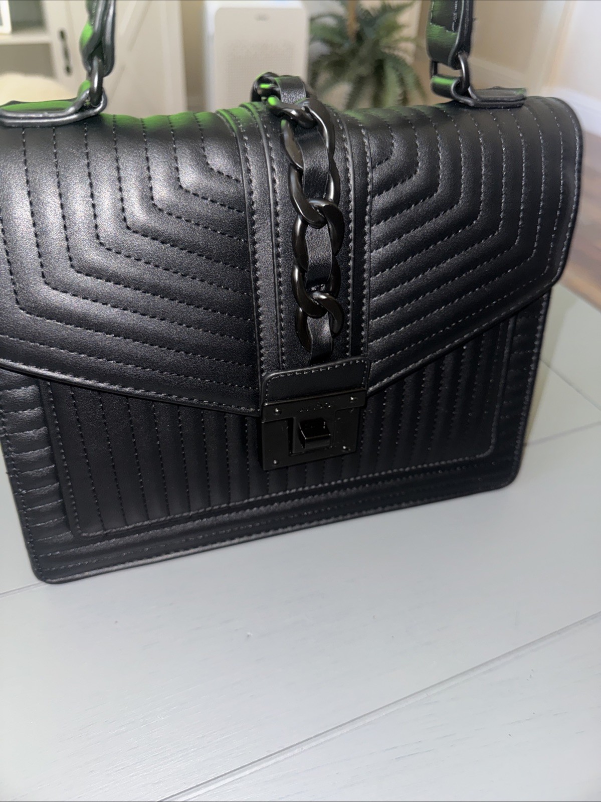 ALDO Satchel Top Handle Structured Bag Purse Black