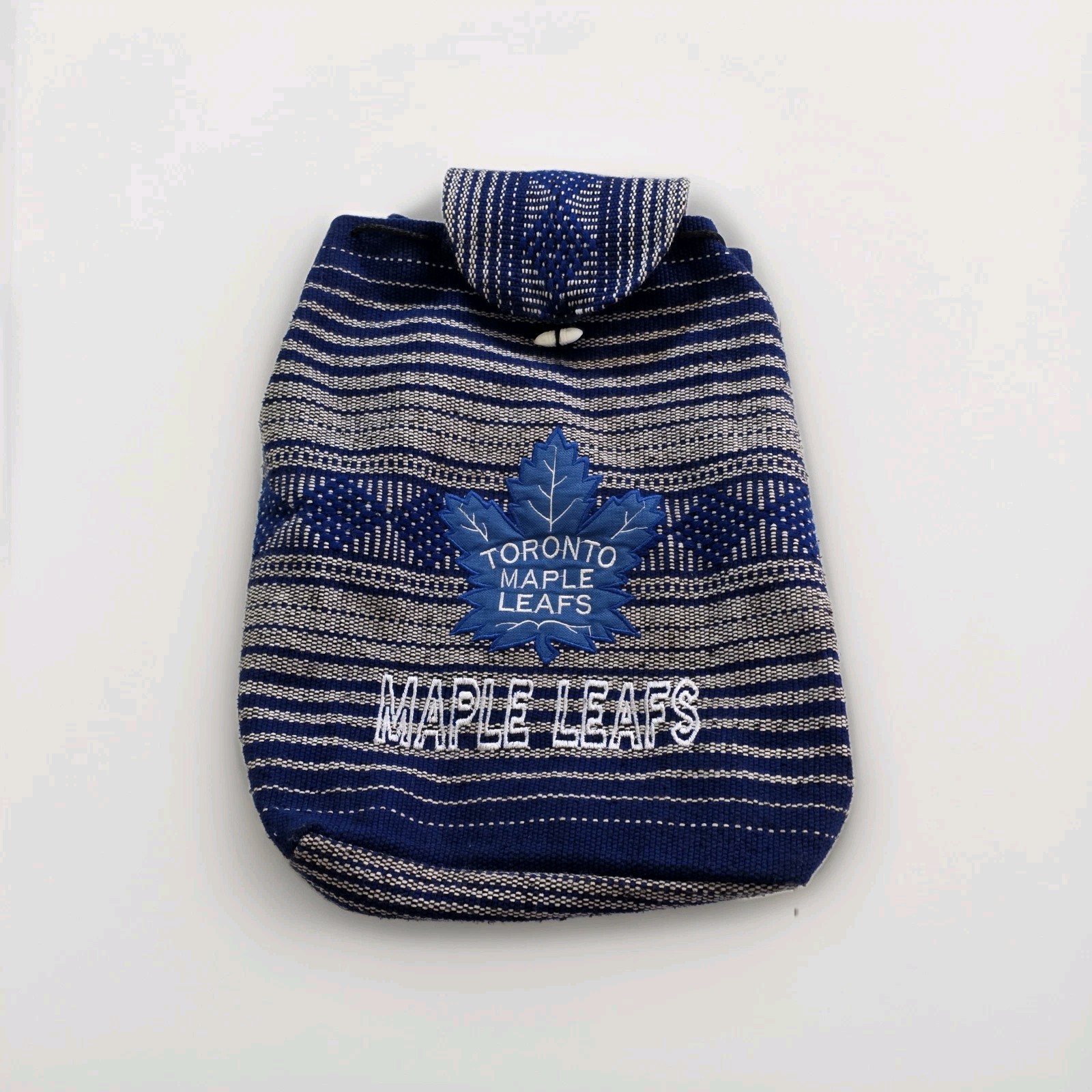 Vintage Toronto Maple Leafs Woven Baja Backpack Rucksack Drawstring Toggle Close