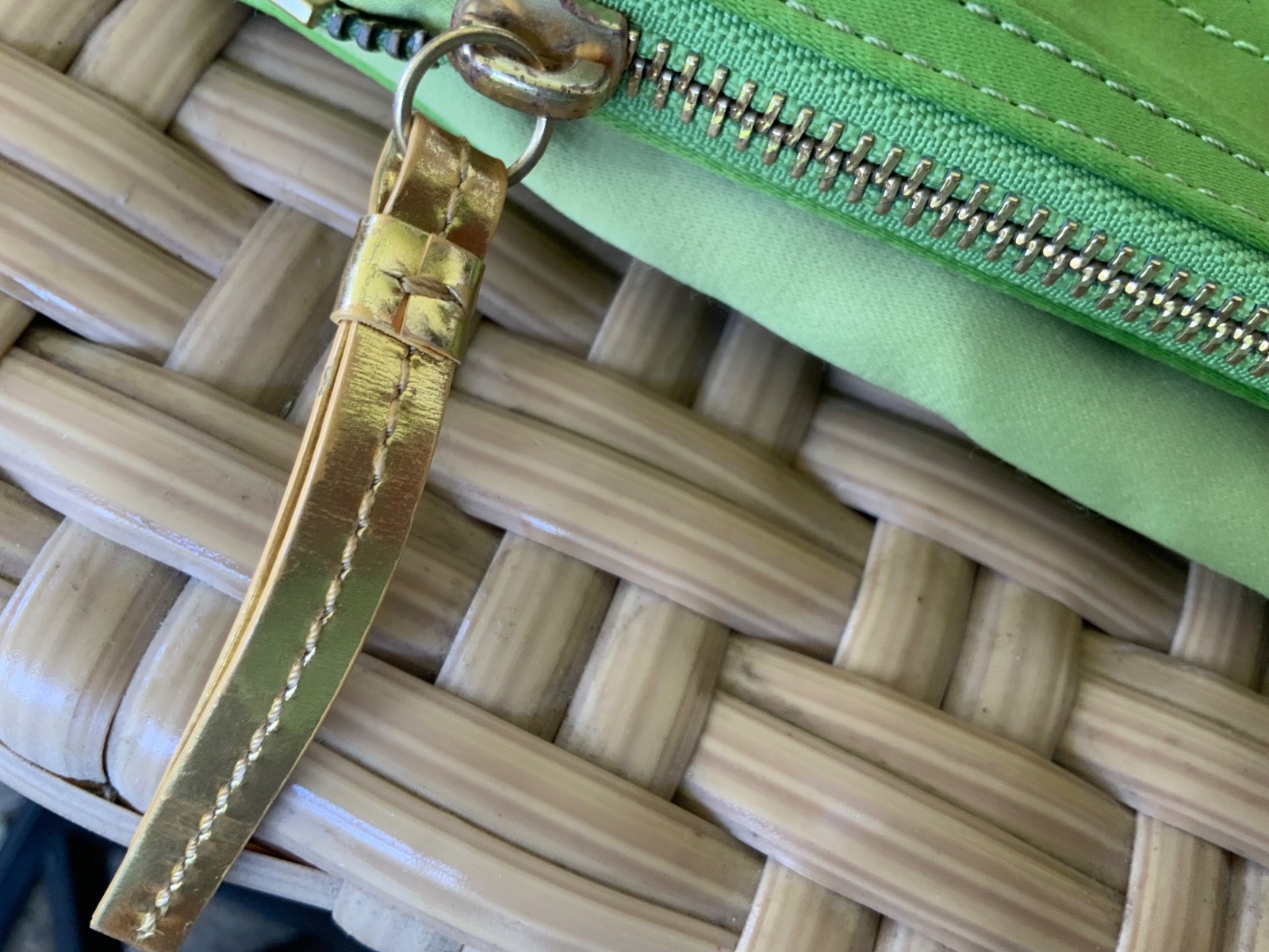 Coach 2008 Amanda Satin Green Fold over Clutch Flap Bag AS IS
