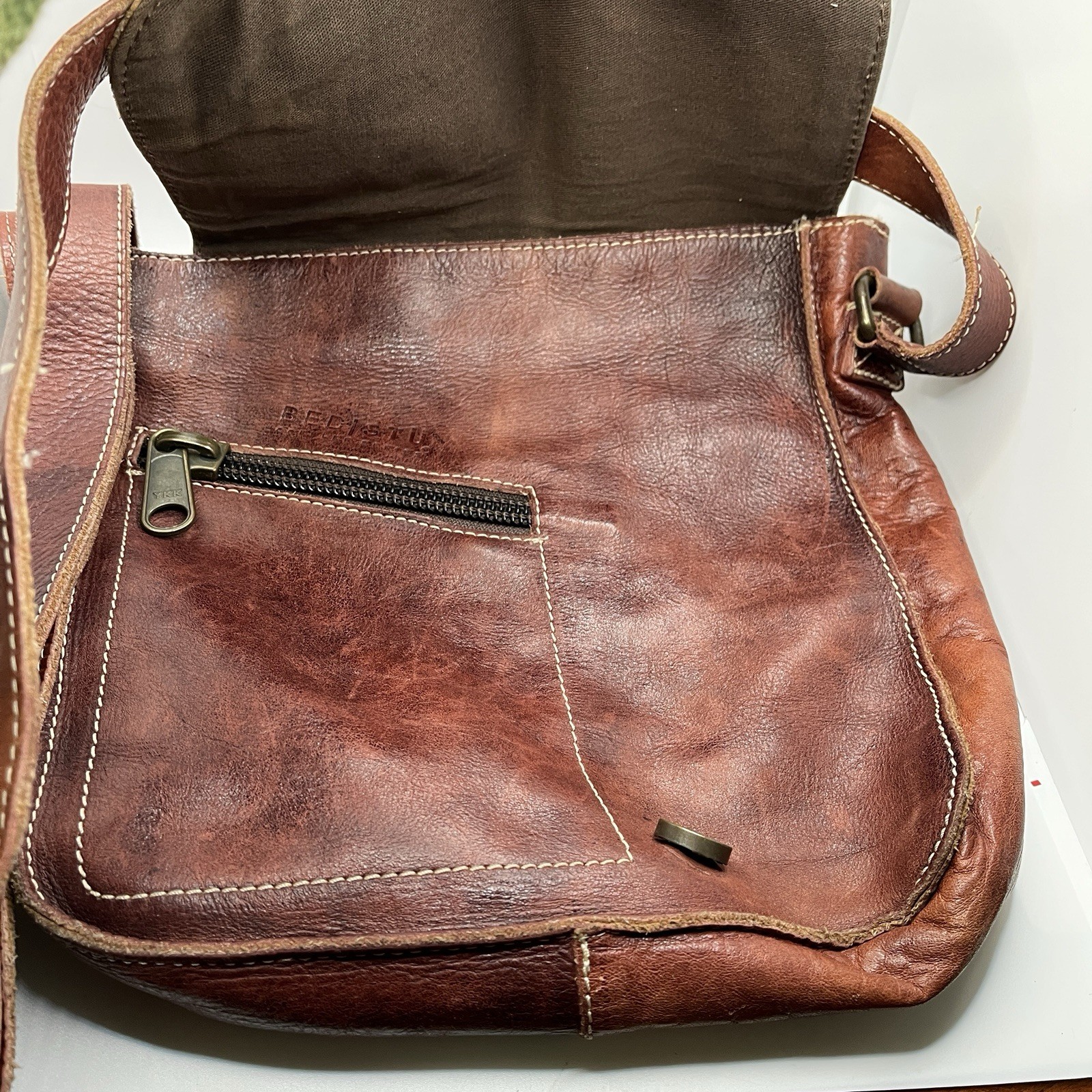 Bed Stu Leather Venice Beach Crossbody Bag Rustic Brown Boho
