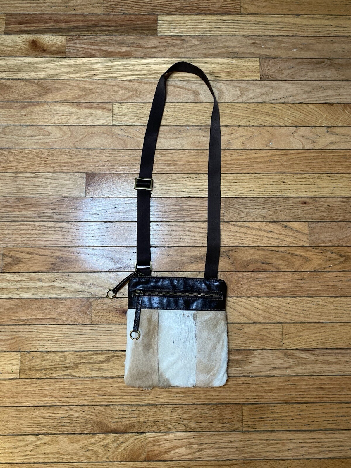Diane Gail Women’s Bag Leather Crossbody Shoulder Springbok Fur South African