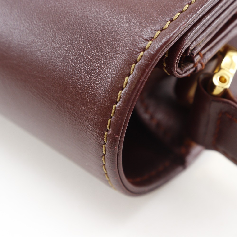 CARTIER Must Line Shoulder Bag Bordeaux Calfskin Women