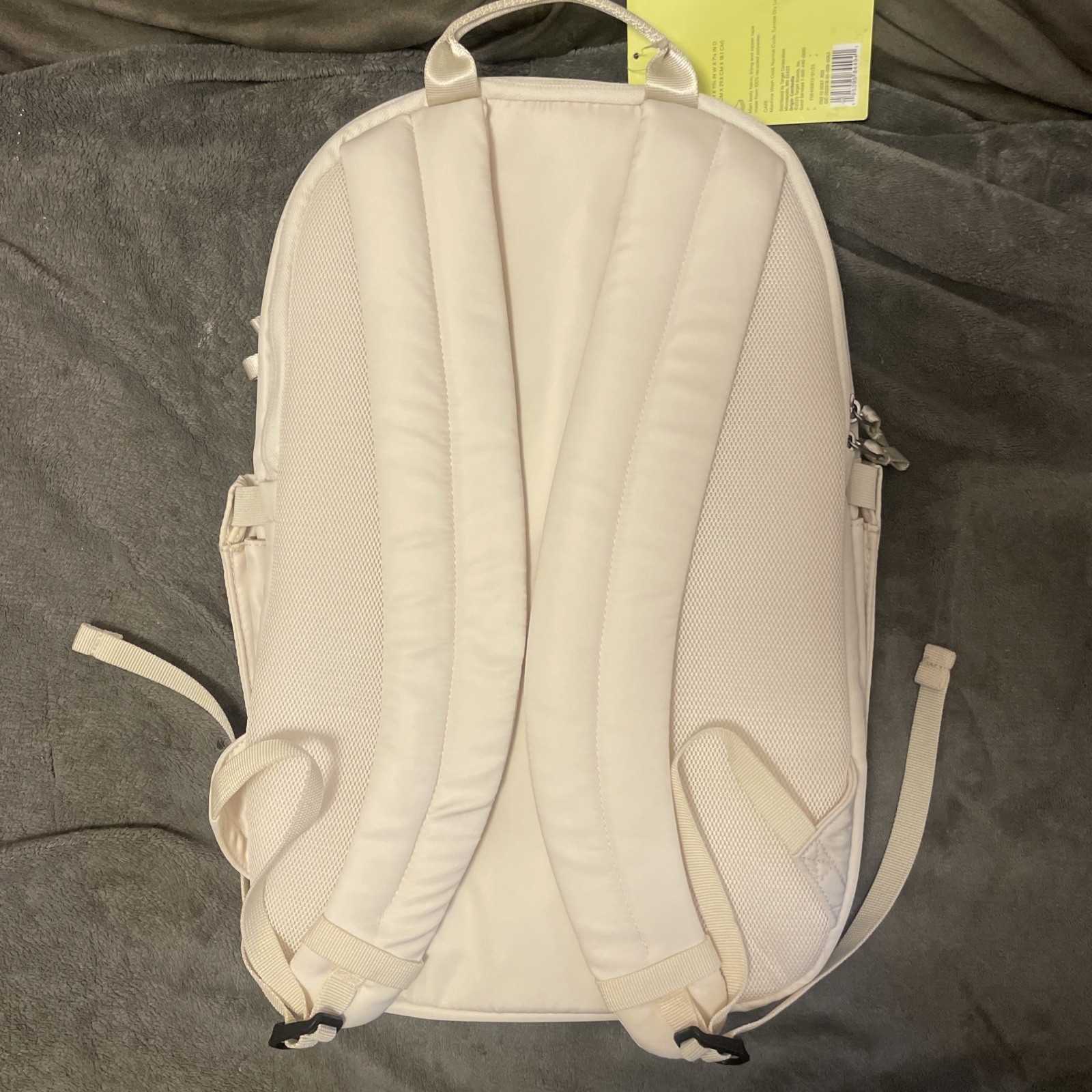 All In Motion Travel 17.5 inch Backpack for Work School Laptop. Cream NWT