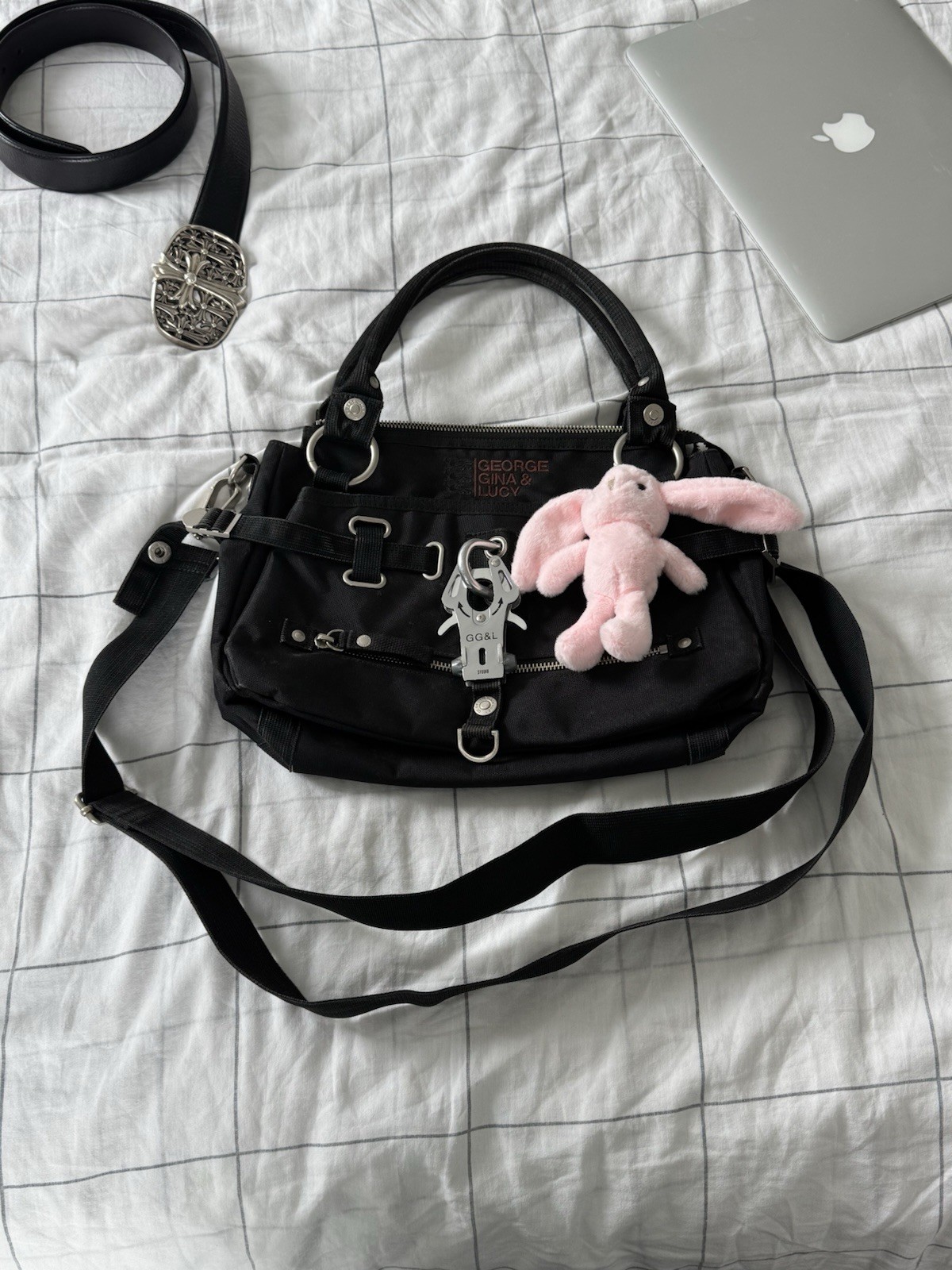 Rare George Gina & Lucy Black Jelly Bean GGL Carbine Y2K City Bag Handbag
