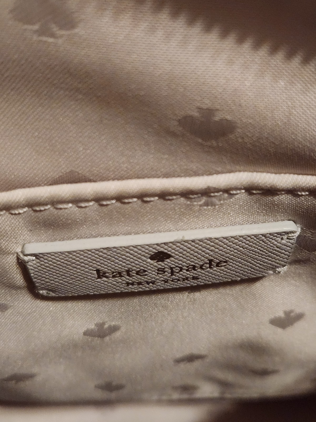 Kate Spade Flash Glitter Satchel Crossbody Bag Light Grey See Pics For Condition