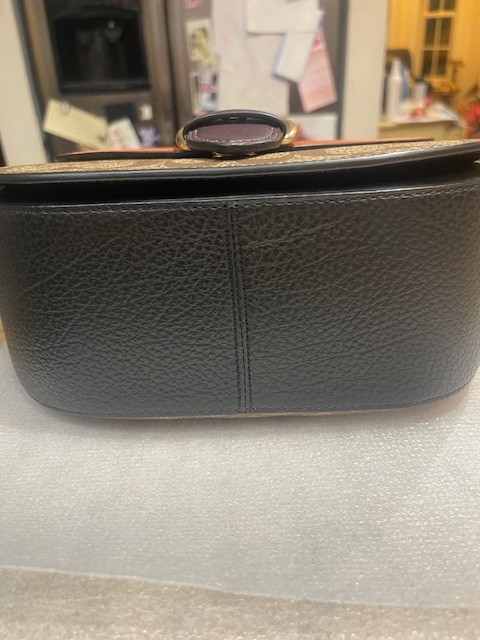 NWT Coach C5692 Signature Suede Kleo 23 Shoulder Bag Khaki Multi