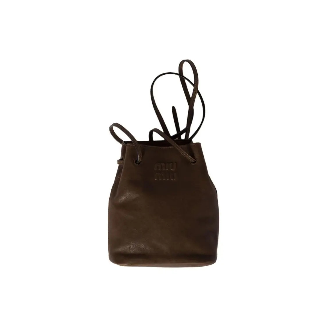 MIU MIU Nappa Leather Bucket Bag Single Shoulder Women’s 5.5×2.4×6.7 in