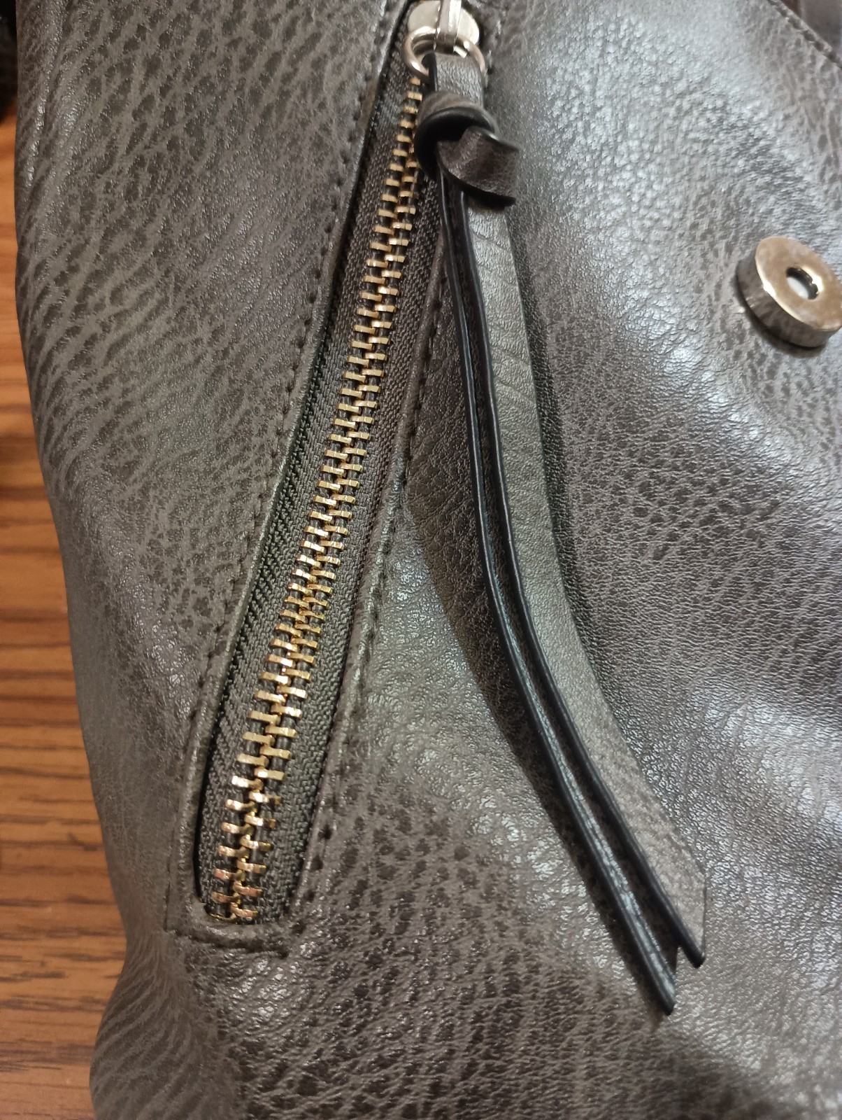 Unbranded Wmn’s Dark Gray Backpack Purse- Faux Leather 9×8″