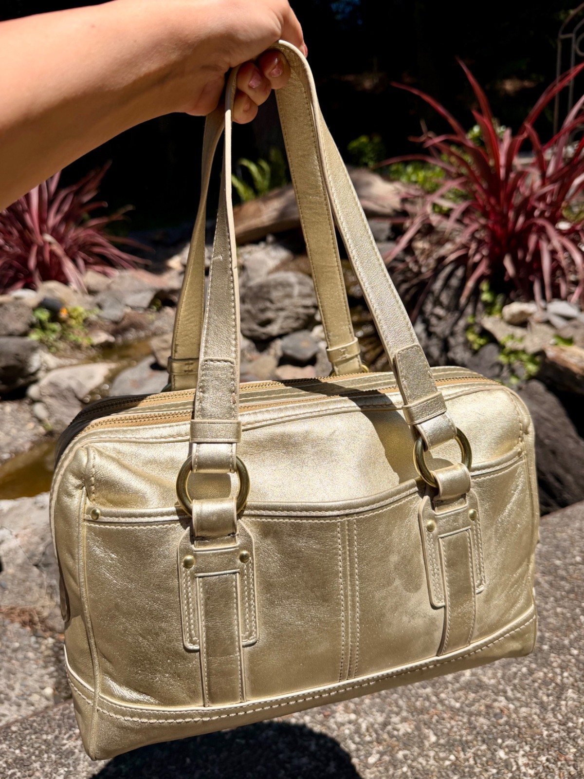 Limited Edition Coach Legacy Lily Turnlock Leather Satchel