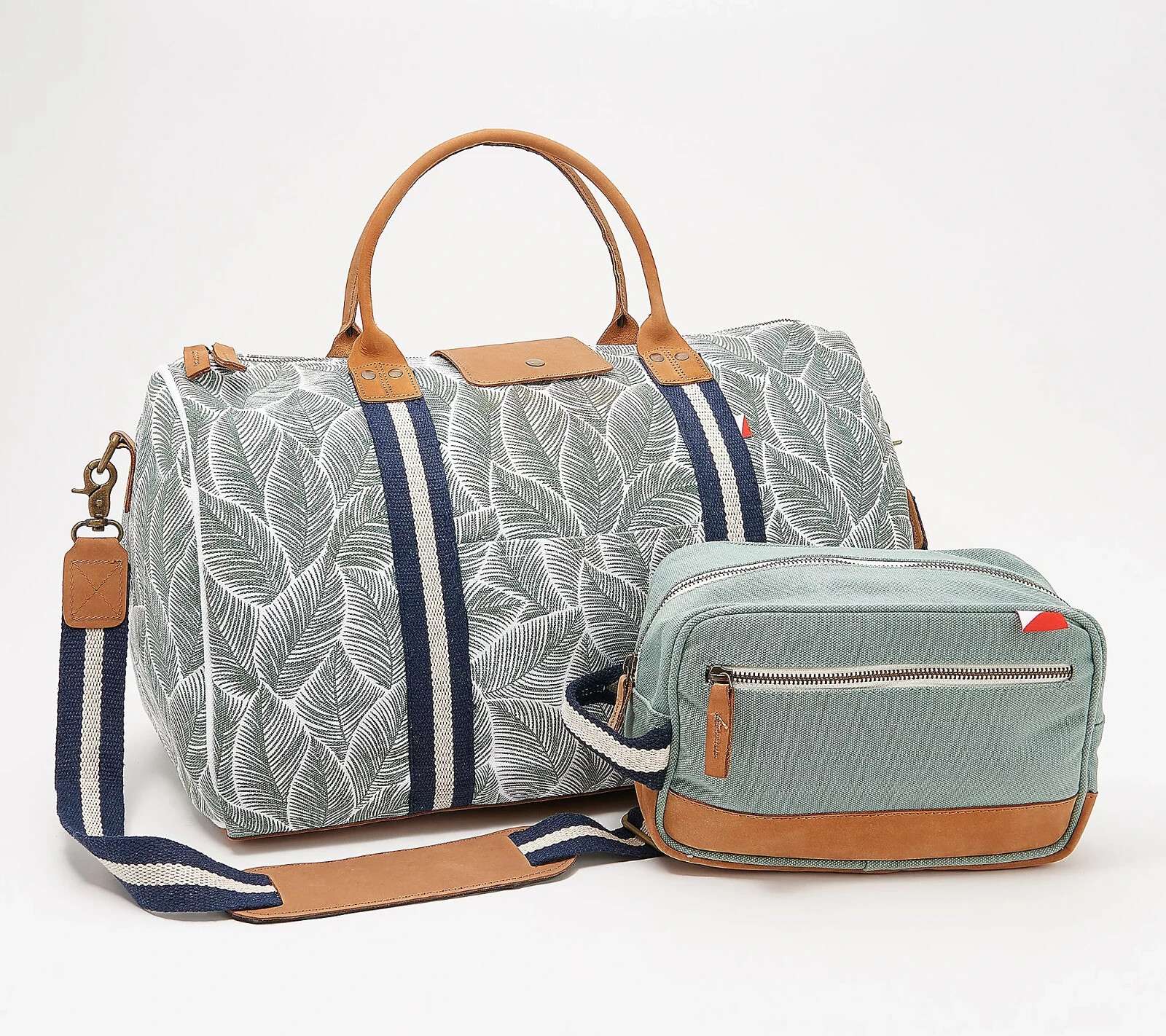 New Shorebags Canvas Nubuck Duffel Bag and Travel Kit Lush Palm Green A469798