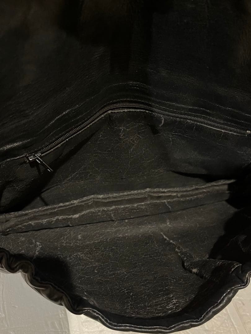 LOEWE Vintage Nappa Leather Shoulder Handbag Black Womens Strap 100cm Accessorie