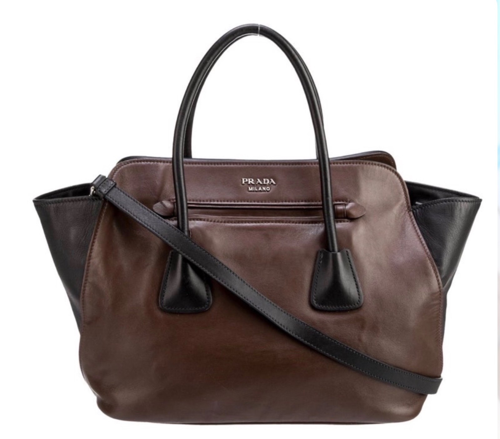 Authentic Prada Shoulder Calfskin Leather Handbag – Excellent Condition