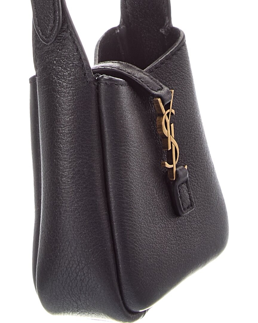 Saint Laurent Le 5 A 7 Micro Leather Hobo Bag Women’s Black