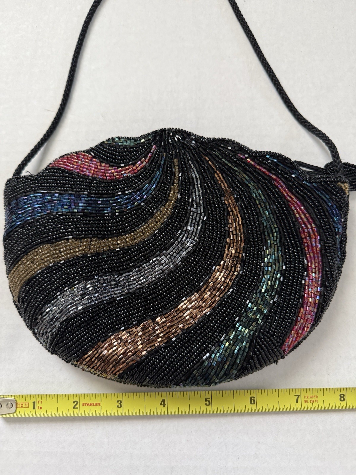 Carla Marchi Evening Beaded Black Bag