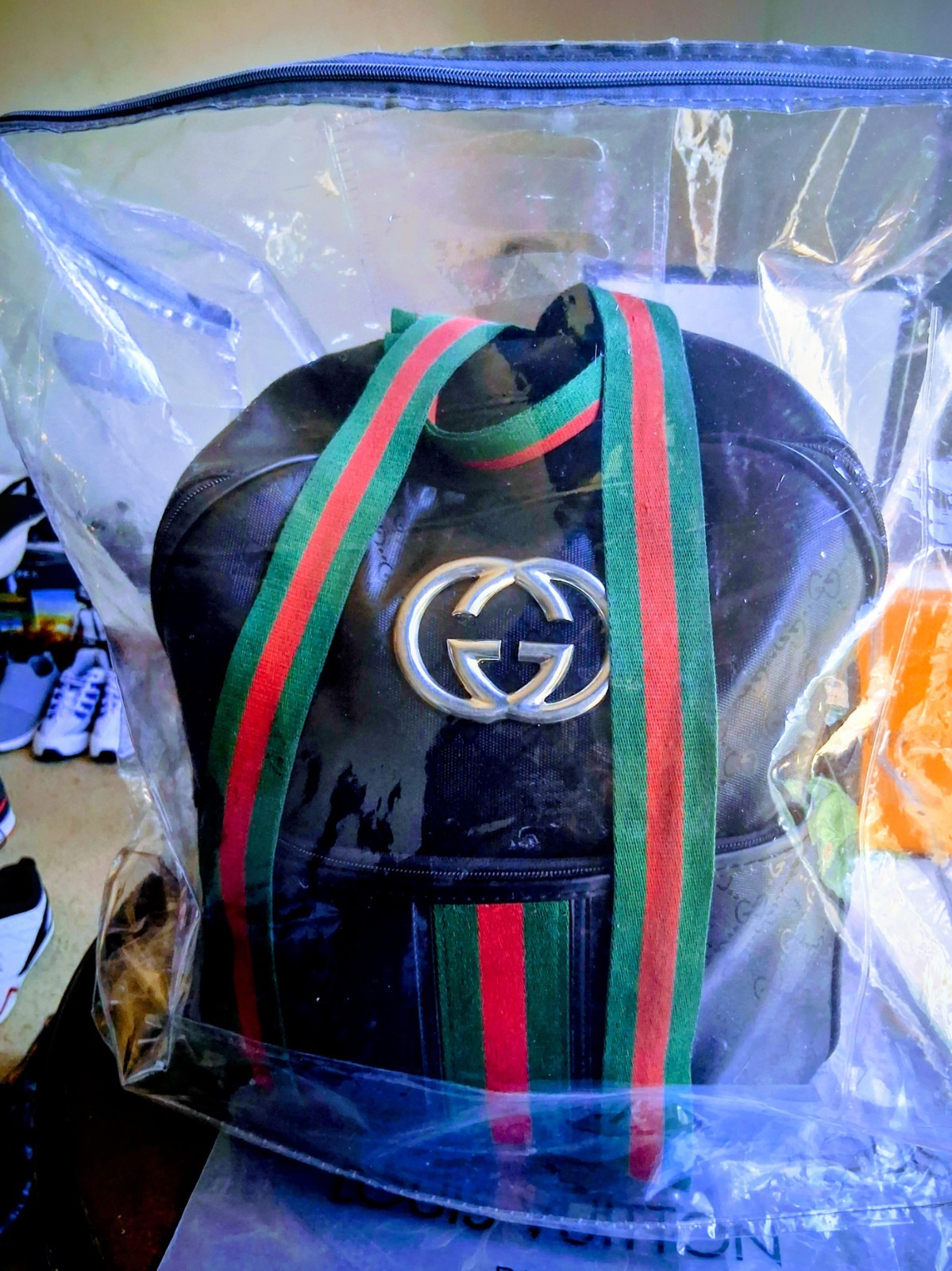 Gucci GG Large Backpack 🎒 Green/Red Web Stripes