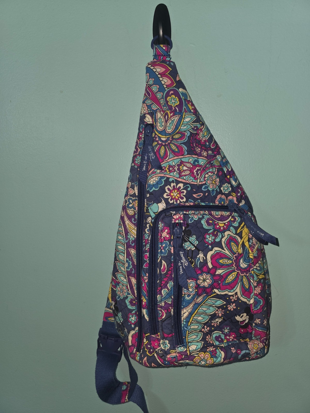 Vera Bradley X Disney Sling Backpack Bag Sensational Six Paisley Mickey Friends