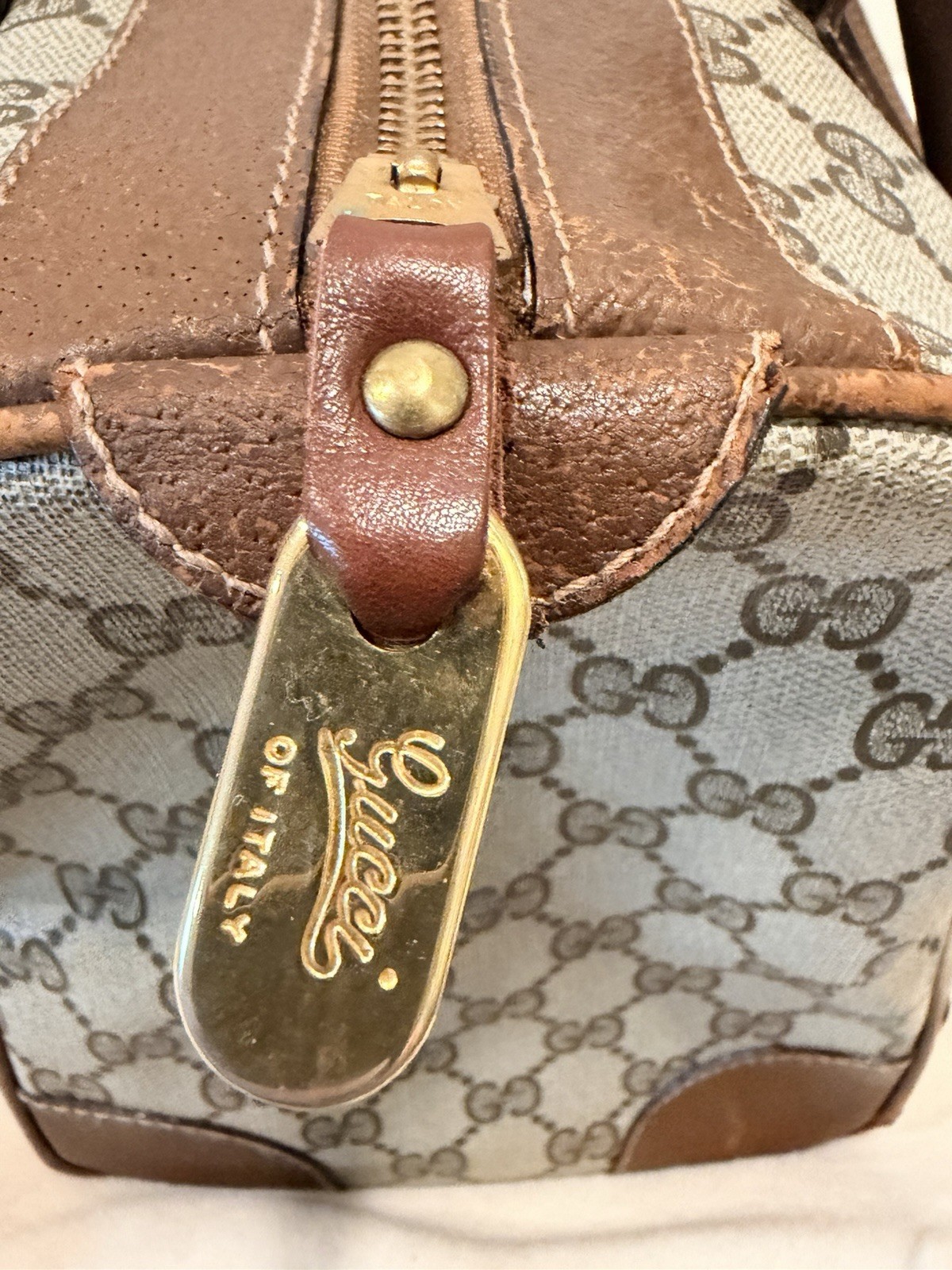 Vintage (1970s- early 80s) Gucci GG Monogram Supreme Boston Bag