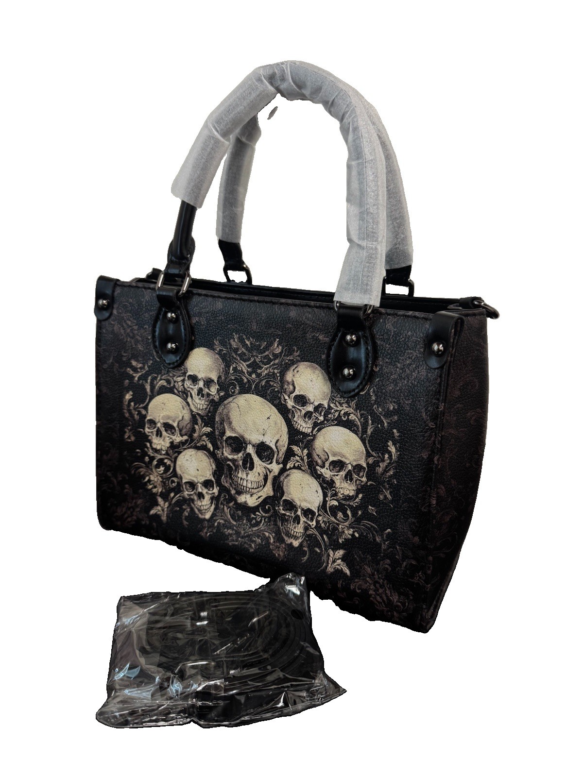 Skullette Leather Purse in “Deathmark” Brand New Dark Skull Design