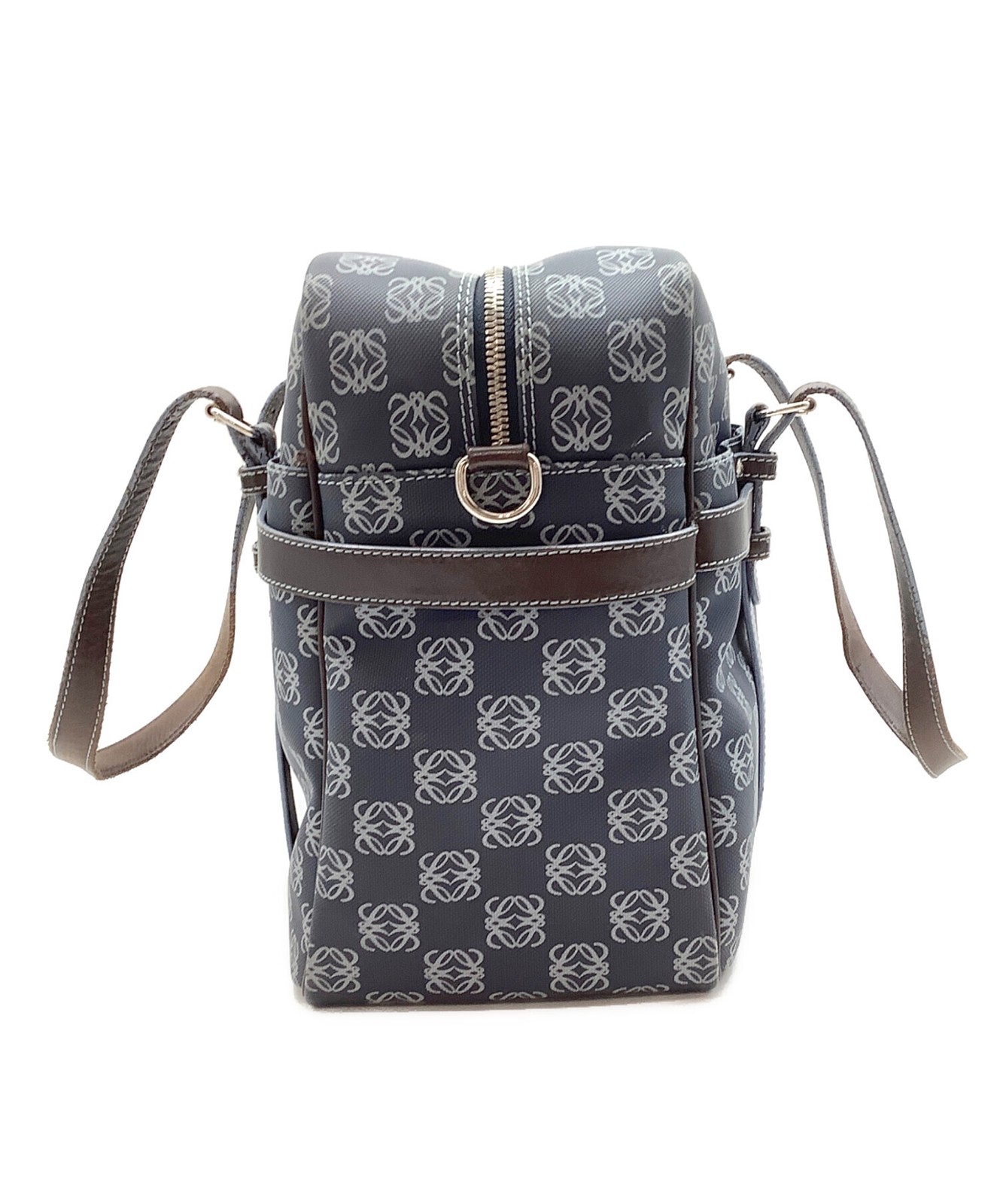 LOEWE Boston bag Navy Authentic From Japan