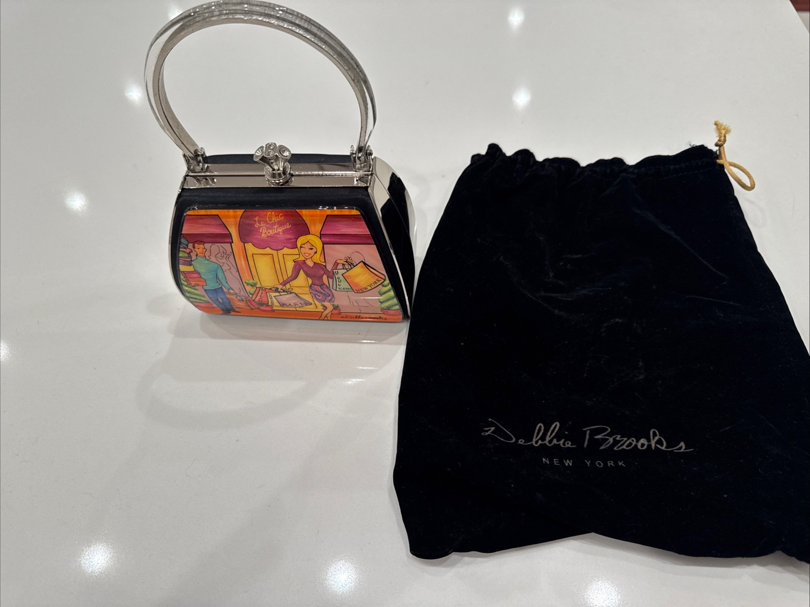 Debbie Brooks Mini Hard side Purse Handbag Le Chic Boutique Shopping