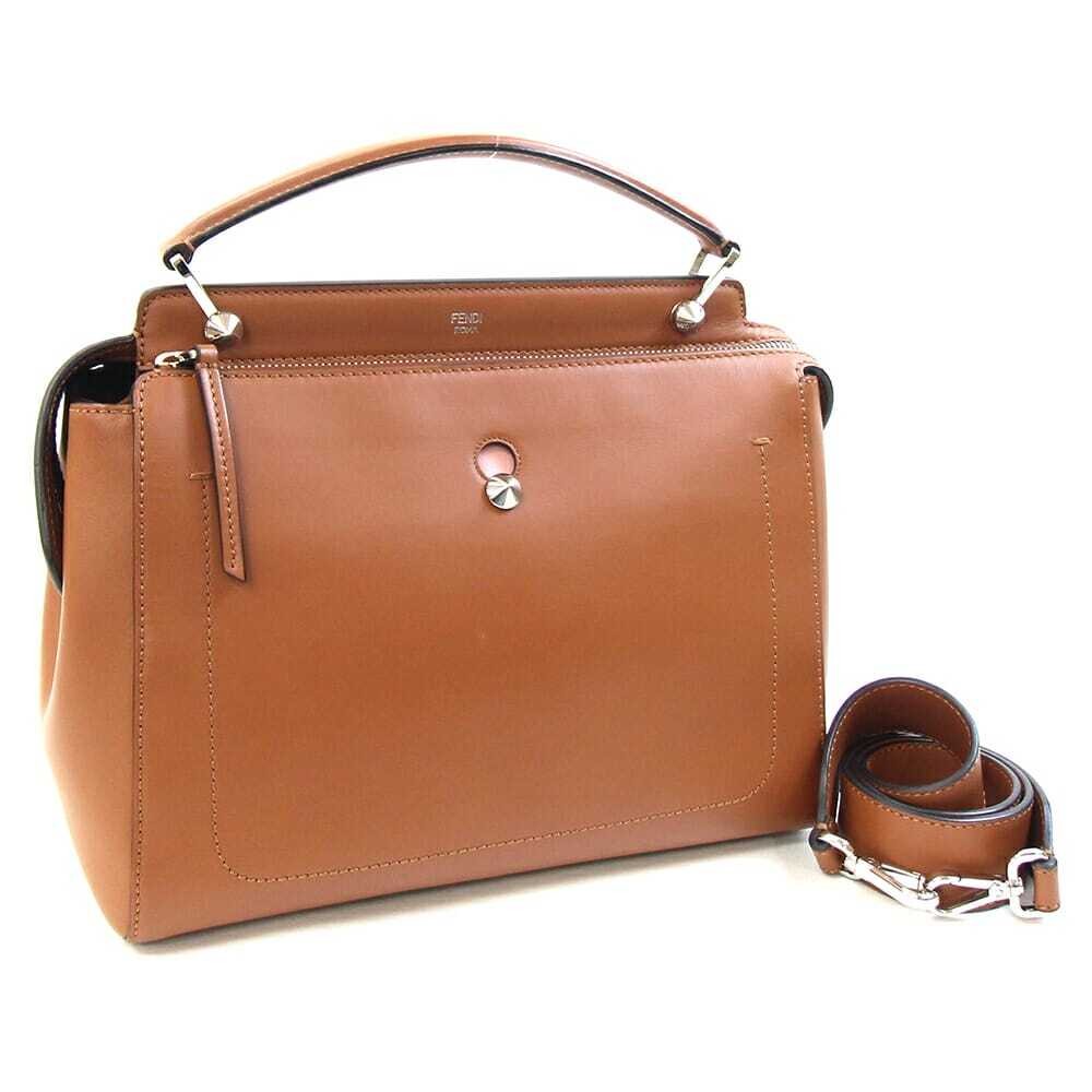 Fendi 2WAY Handbag Dotcom 8BN293 Brown Leather Used Shoulder Bag One Handle with