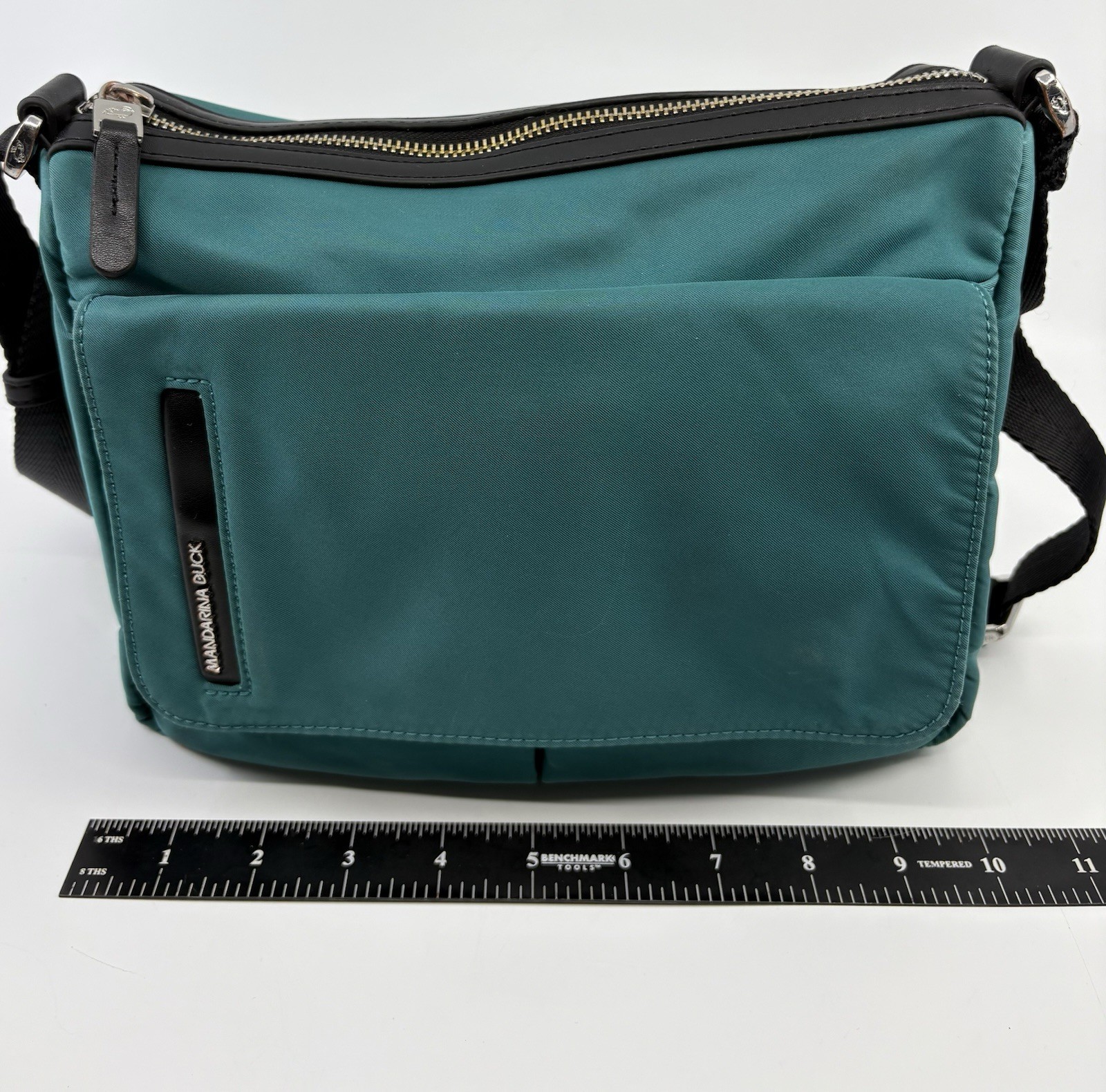 Mandarina Duck Hunter Deep Lake Teal Green Shoulder Crossbody Bag Purse