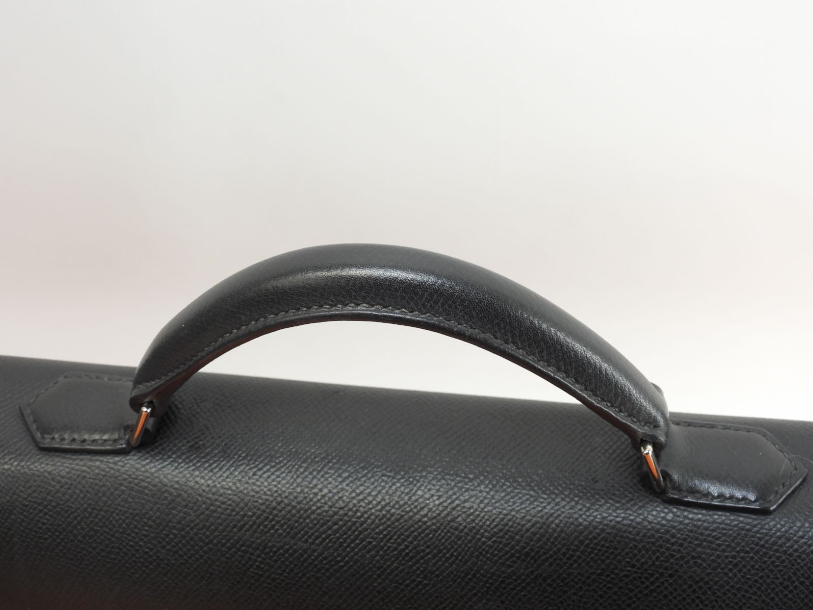 Hermes Kelly Depeches 34 Epsom Noir Briefcase Black Silver Hardware from japan