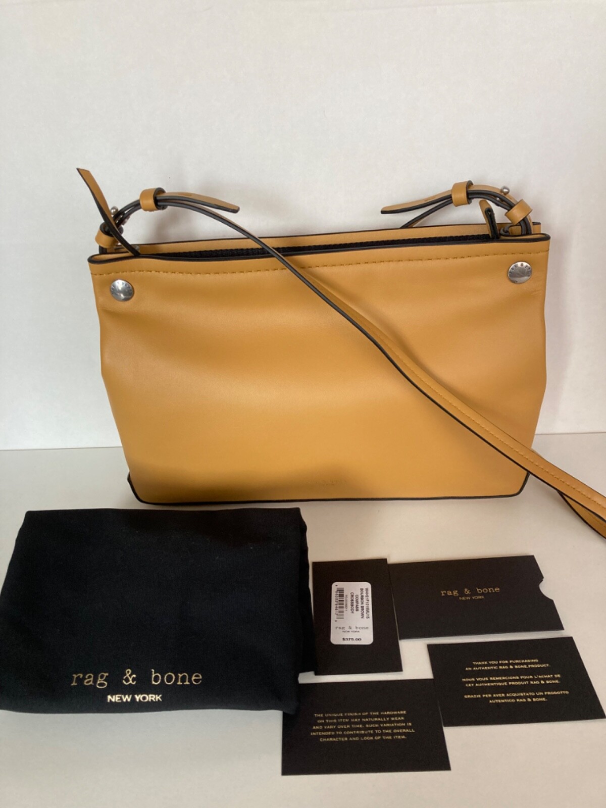 Rag & Bone Compass Leather Crossbody Bourbon Brown Bag – NWT