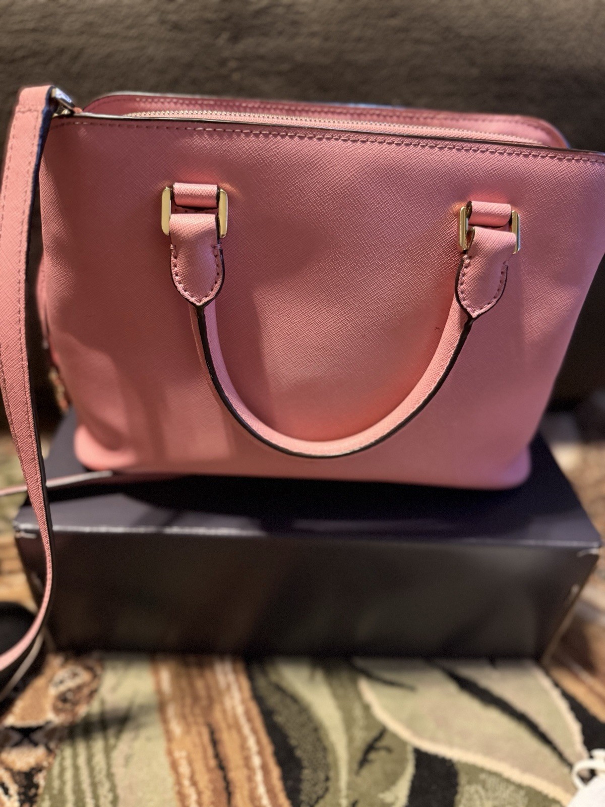 Michael Kors Pink Medium Satchel Top Handle Zip w/ Detachable Strap